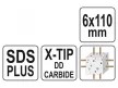 YATO Kőzetfúró 6 x 110/50 mm négyélű SDS-Plus