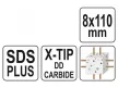 YATO Kőzetfúró 8,0 x 110/50 mm négyélű SDS-Plus