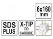 YATO Kőzetfúró 6 x 160/100 mm négyélű SDS-Plus
