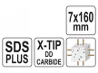 YATO Kőzetfúró 7 x 160/100 mm négyélű SDS-Plus
