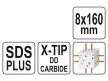 YATO Kőzetfúró 8,0 x 160/100 mm négyélű SDS-Plus