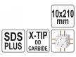 YATO Kőzetfúró 10 x 210/150 mm négyélű SDS-Plus