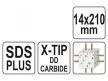 YATO Kőzetfúró 14 x 210/150 mm négyélű SDS-Plus