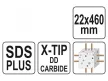 YATO Kőzetfúró 22 x 460/375 mm négyélű SDS-Plus