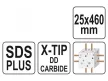 YATO Kőzetfúró 25 x 460/375 mm négyélű SDS-Plus