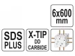 YATO Kőzetfúró 6 x 600/525 mm négyélű SDS-Plus
