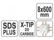 YATO Kőzetfúró 8 x 600/525 mm négyélű SDS-Plus