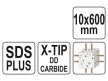 YATO Kőzetfúró 10 x 600/525 mm négyélű SDS-Plus