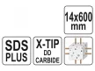 YATO Kőzetfúró 14 x 600/525 mm négyélű SDS-Plus