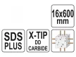 YATO Kőzetfúró 16 x 600/525 mm négyélű SDS-Plus