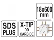 YATO Kőzetfúró 18 x 600/525 mm négyélű SDS-Plus