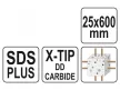 YATO Kőzetfúró 25 x 600/525 mm négyélű SDS-Plus