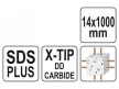 YATO Kőzetfúró 14 x 1000/930 mm négyélű SDS-Plus