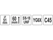 Univerzális körkivágó TCT 5/8 col 51 mm YATO