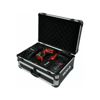   YATO Akkus ütvefúró-csavarozó 18 V Li-ion szénkefe nélküli + 126 részes tartozék készlet