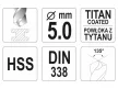 YATO Csigafúró 5,0 x 86/52 mm HSS-TiN