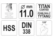 YATO Csigafúró 11,0 x 142/94 mm HSS-TiN