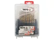 YATO Csigafúró készlet 19 részes 1-10 mm HSS-TiN