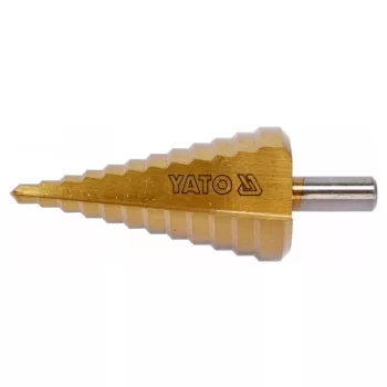 YATO Lépcsős fúró 6-38 mm 12 lépcsős HSS titán-nitrid