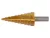 YATO Lépcsős fúró 4-22 mm 10 lépcsős HSS titán-nitrid