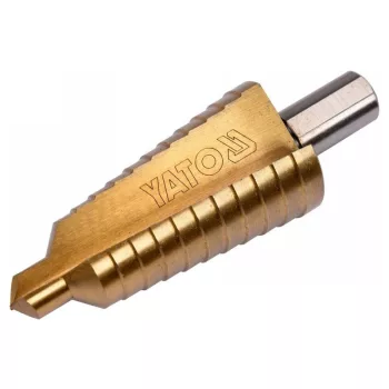   YATO Lépcsős fúró 10-30 mm 12 lépcsős HSS titán-nitrid