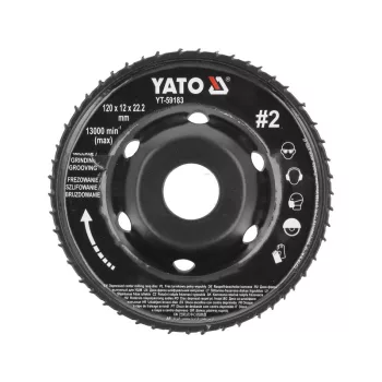 YATO Ráspolykorong közepes #2 120 x 22,2 mm