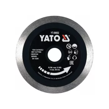  YATO Gyémánt vágókorong 125 x 1,6 x 10 x 22,2 mm folytonos