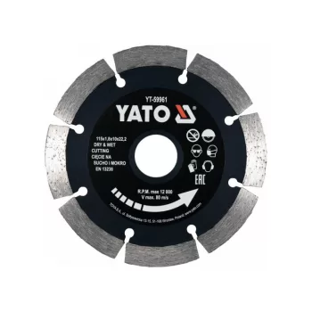   YATO Gyémánt vágókorong 115 x 1,8 x 10 x 22,2 mm szegmentált