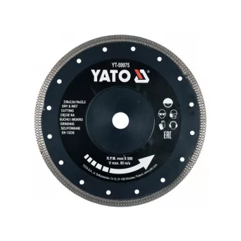   YATO Gyémánt vágókorong 230 x2,0 x 10 x 22,2 mm folytonos