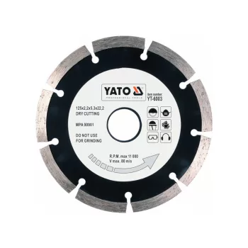   YATO Gyémánt vágókorong 125 x 2,2 x 8,0 x 22,2 mm szegmentált