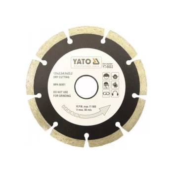   YATO Gyémánt vágókorong 180 x 2,5 x 8,0 x 22,2 mm szegmentált