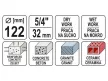 YATO Gyémánt fúrókorona 122 mm