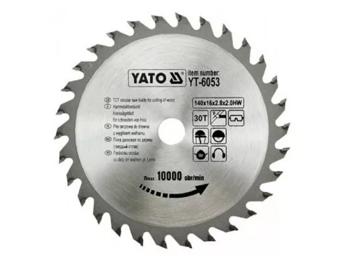 YATO Fűrésztárcsa fához 140 x 16 x 2,0 mm / 30T