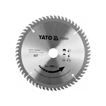 Fűrésztárcsa fához 160 x 20 mm 60T YATO