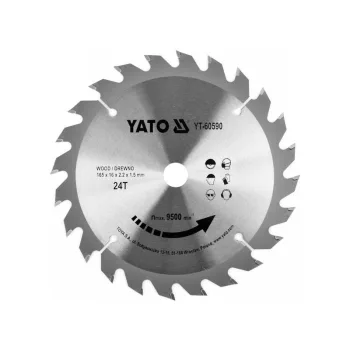 Fűrésztárcsa fához 165 x 16 mm 24T YATO