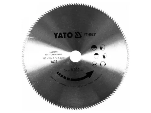 Fűrésztárcsa laminált padlóhoz 185 x 20 x 1,4 mm / 140T YATO
