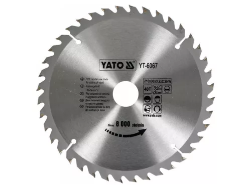 YATO Fűrésztárcsa fához 210 x 30 x 2,2 mm / 40T