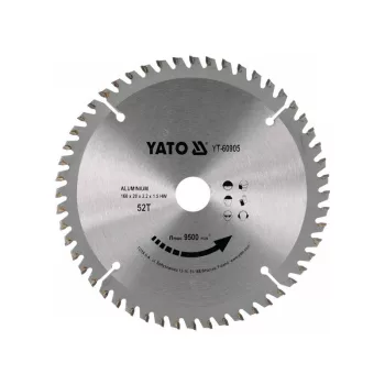 Fűrésztárcsa Alumíniumhoz 160x52Tx20 mm YATO