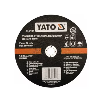 Vágókorong fémre 230x2x22 mm INOX YATO