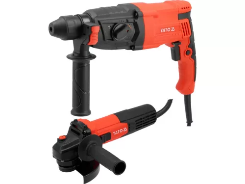 YATO Erőcsomag ( Fúrókalapács SDS plus és Sarokcsiszoló 125 mm 750 W )
