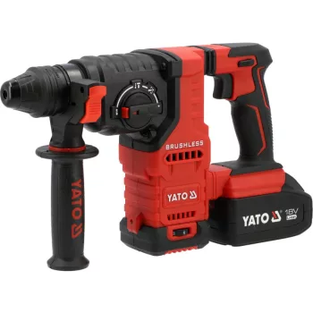   YATO Akkumulátoros fúrókalapács szénkefementes SDS-plus 18 V ( 2 x 4 Ah akksi és töltő )