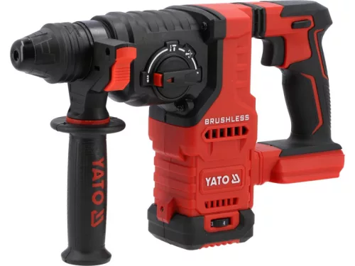 YATO Akkumulátoros fúrókalapács szénkefementes SDS-plus 18 V (akku és töltő nélkül )