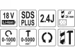 YATO Akkus fúrókalapács SDS-Plus 2,4 J 18 V Li-Ion (akku + töltő nélkül)
