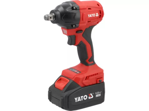 YATO Akkus ütvecsavarozó 1/2" 350 Nm szénkefe nélkül 18 V (2 x 4,0 Ah akku + töltő)