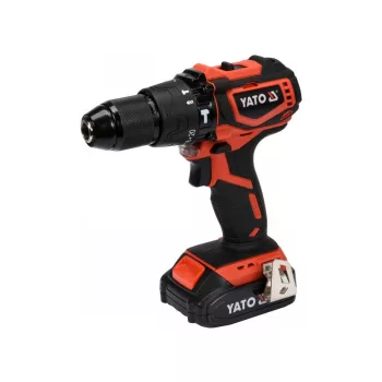   YATO Akkus ütvefúró-csavarozó 42 Nm szénkefe nélküli 18 V Li-Ion (1 x 2,0 Ah akku + töltő)