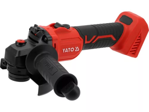 YATO Akkumulátoros sarokcsiszoló szénkefementes 125 mm 18 V ( akku és töltő nélkül )