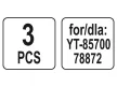 Szintetikus porzsák 20 liter YT-85700 porszívóhoz (3 db/cs) YATO