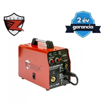   ZELDA EVOMIG 250A-os PRO Multimig inverteres MIG/MAG/MMA/TIG hegesztőgép, 4in1